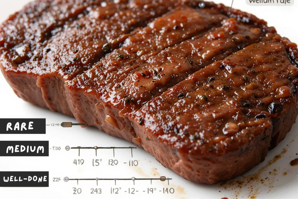 Close-up of marbled steaks with USDA grading – Delmonico steak recipe selection.