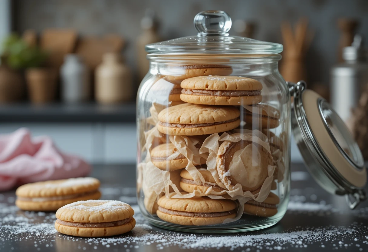 A baker pouring heavy cream into batter for a madeline cookies recipe using cream, highlighting its role in creating a soft texture.